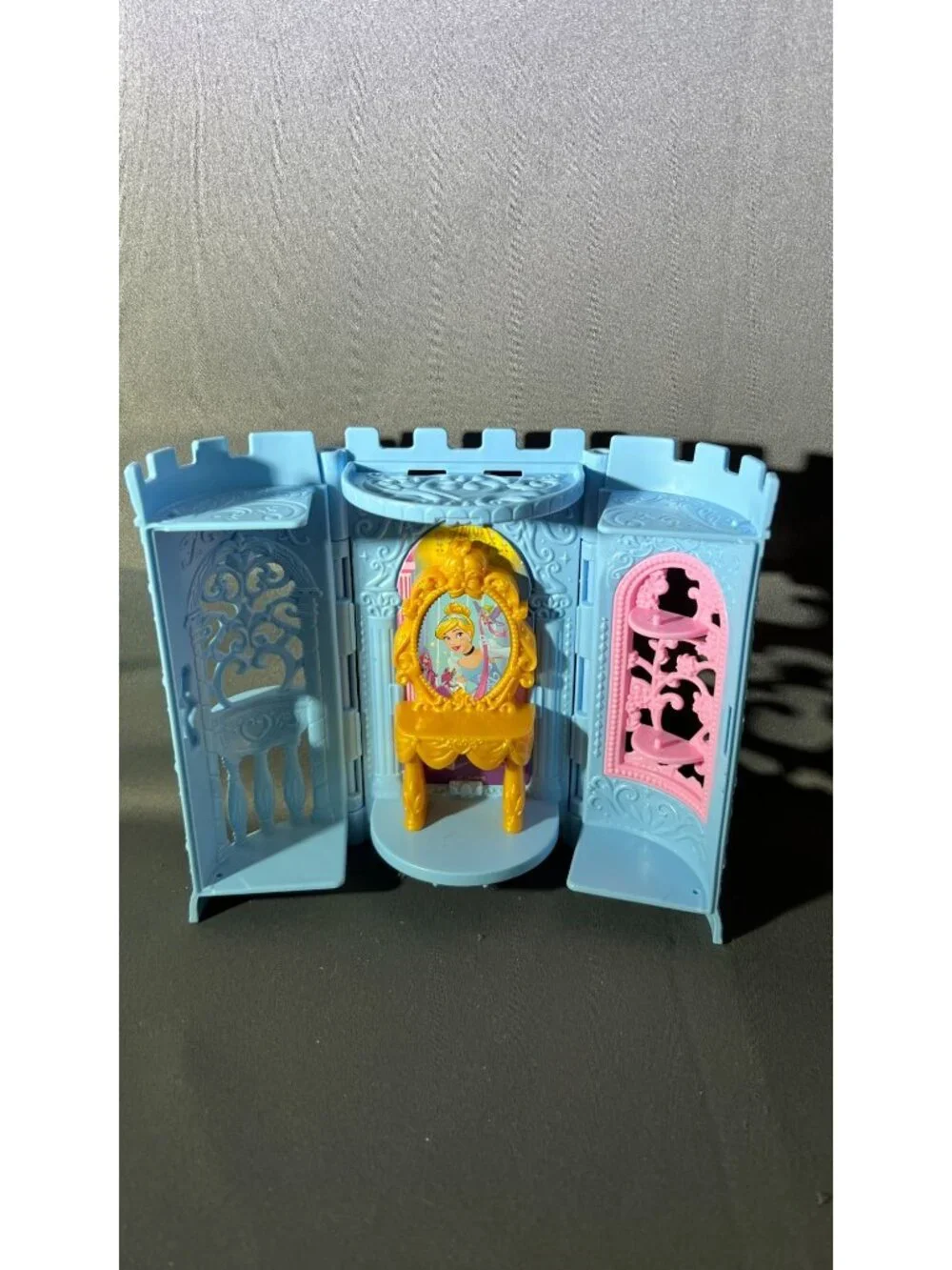 Disney Princess Cinderella Folding Castle Vanity Blue Toy Playset